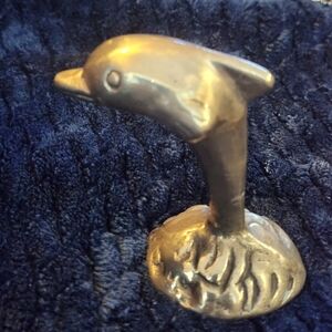Vintage Brass Dolphin Figurine